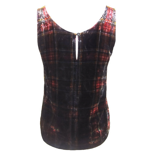 J.Crew Velvet Plaid Sleeveless Top