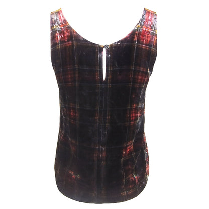 J.Crew Velvet Plaid Sleeveless Top