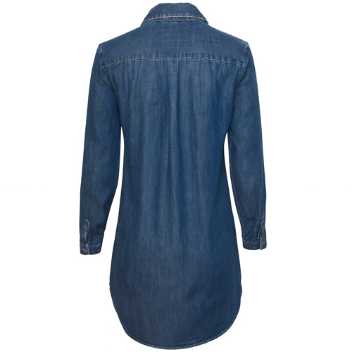 Lucky Brand “Live in Love” Denim Shirt Dress