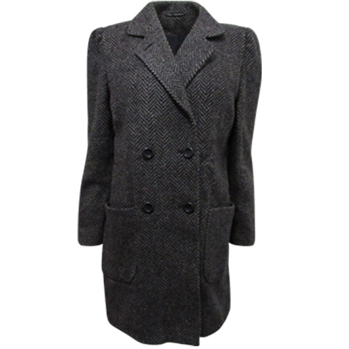 International Scene Herringbone Wool Coat