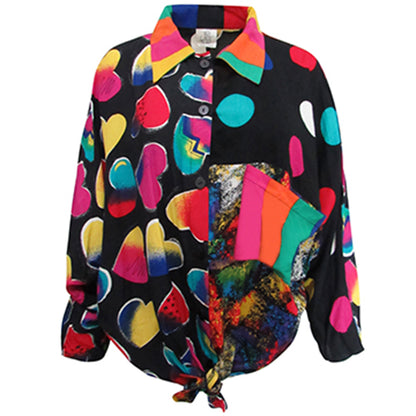 Angel Wing by Orna Multi-Color Retro Blouse