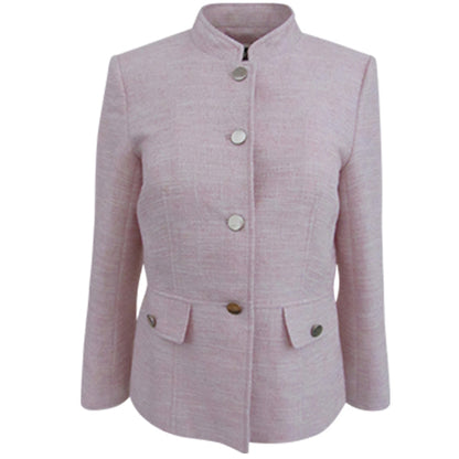 Anne Klein Pink Tweed Bouclé Blazer