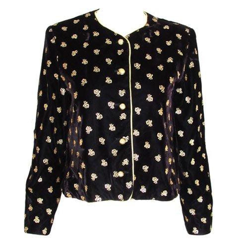 Norton McNaughton Petite - Velvet Embroidered Jacket