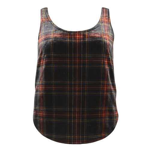 J.Crew Velvet Plaid Sleeveless Top