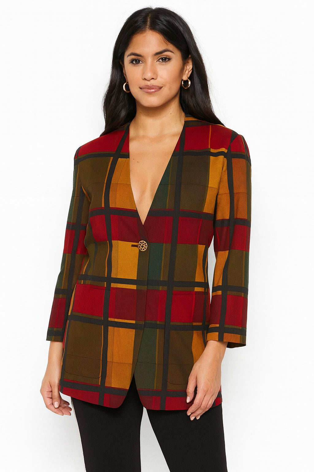 JONES NEW YORK - PETITE - PLAID BLAZER