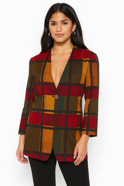 JONES NEW YORK - PETITE - PLAID BLAZER